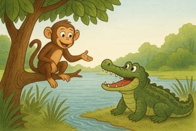 Story of monkey and crocodile (Moral Story in Hindi)
