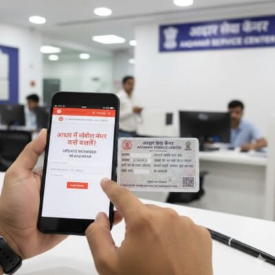 How to change Aadhaar mobile number? Online & Offline Process Hindi
